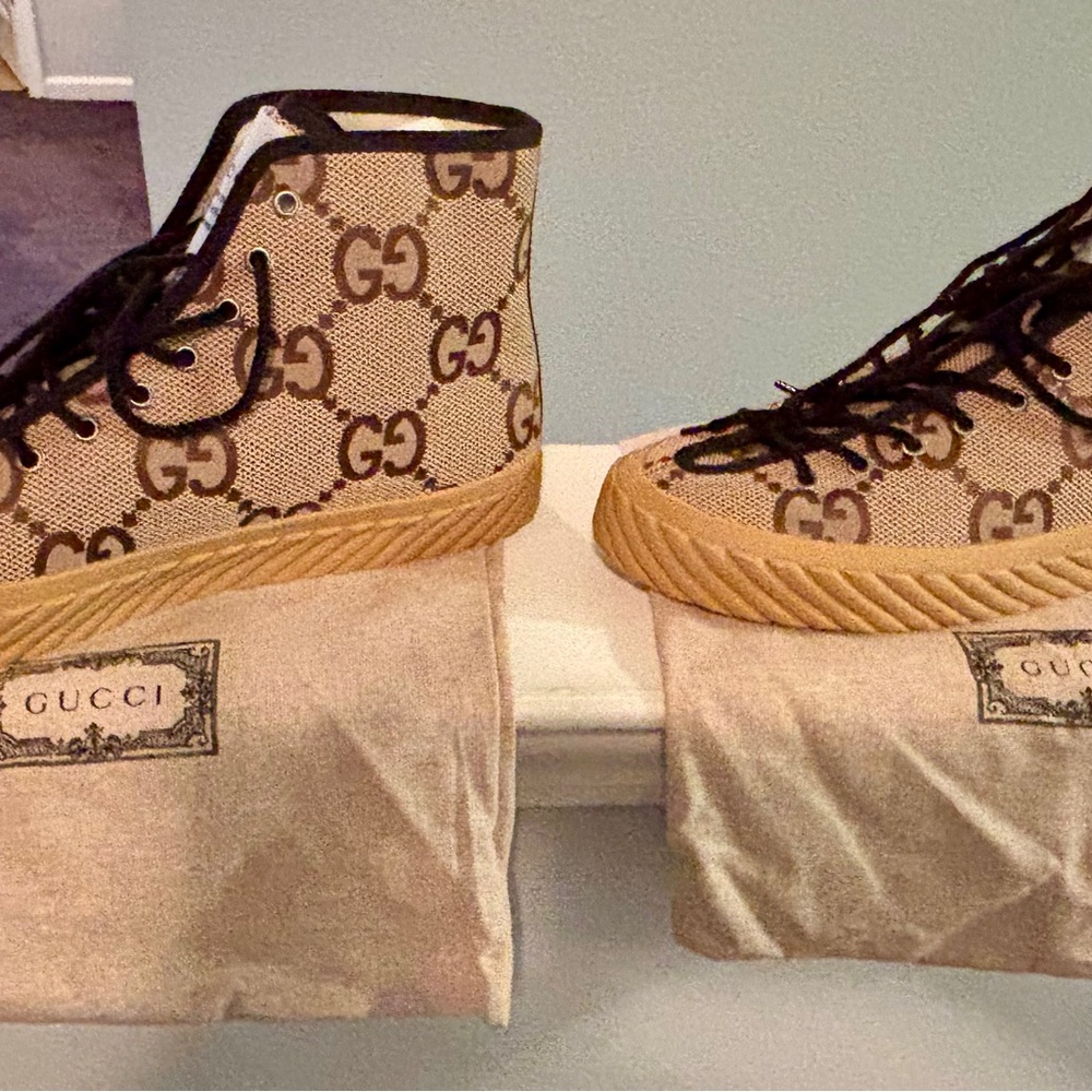 Macro GG Canvas High-Top Sneakers
